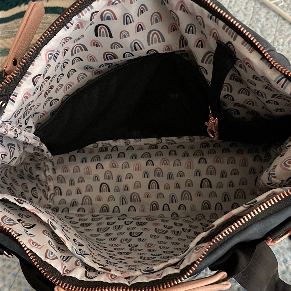 Petunia Pickle Bottom Black and Cream Backpack - Picture 3 of 3